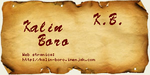 Kalin Boro vizit kartica
